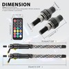 DREAMIZER 2pcs 1FT Whip Lights LED Whip Lights for UTV