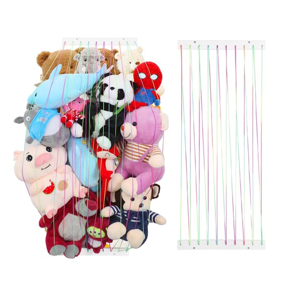 PHOENANCEE Stuff Animal Organizer for Plushies,Stuffed Animal Storage Wall,Plush Toys