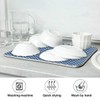 Nautical Navy Stripes Dish Drying Mat for Kitchen, Absorbent Microfiber