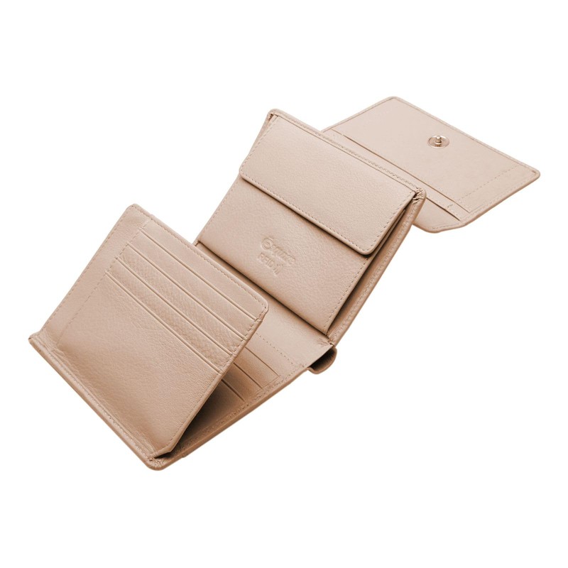 Esquire Viktoria RFID Leather Wallet 12 cm, beige