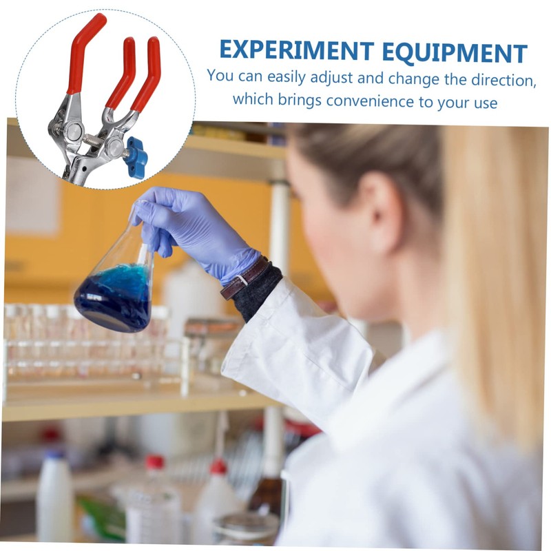 Ciieeo 1pc Three Prong Flask Clamp Beaker Holder Support Clip