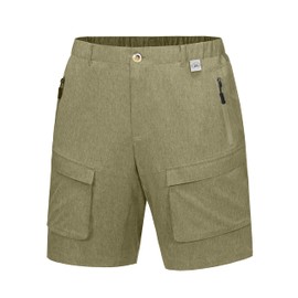 Mapamyumco Pantalones cortos de secado rápido para hombre, pantalones cortos de senderismo ligeros con bolsillos con cierre, adecuados para senderismo, B1 Olive Heather, X-Large
