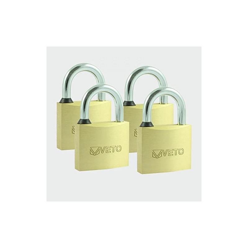 TIMCO Brass Padlocks Key Alike - 40mm - Gold -