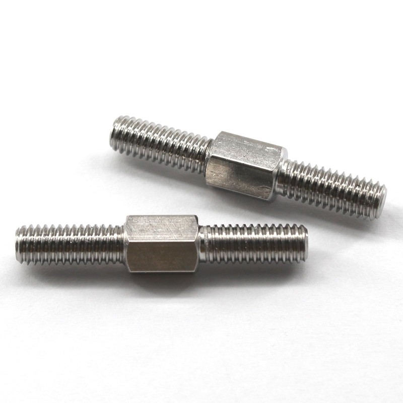 (4 Pieces) M12x100mm Hex Double End Threaded Stud With Right