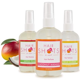 Hair Shots Heat Activated Hair Fragrance Fab Three Bundle 3 Items: Apple Pear, Coconut Mango, Citrus Sugar