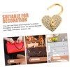 WOONEKY 2Pcs Gold Heart Shaped Padlock with Sparkly Rhinestones Love