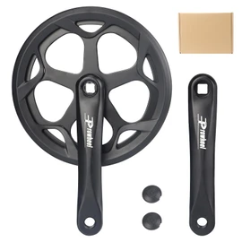 Prowheel Crankset 52T Prowheel Crankset 170mm Universal Square Crankset Set Double Chain Cover 170MM Crank Arm Aluminium Alloy Arm for Single/1/6/7/8 Speeds City Bike,Fat Bike,E-Bike,Folding Bike