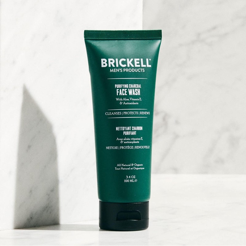 Brickell Purifying Charcoal Face Wash for Men 100ml - Scented