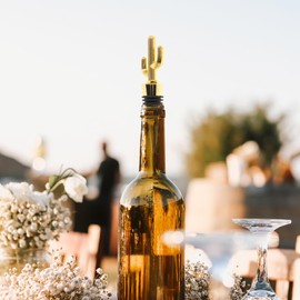 HAKIDZEL Wine Plug 2pcs Cactus Wine Stopper Bottle Stopper Wedding Beverage Stopper Birthday Bottle Stopper Wine Stopper Souvenirs Wine Bottle Stopper Reusable Wine Cork Plug Metal Alloy