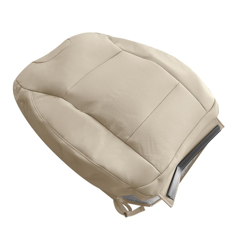 UINIEBOOM Driver Perforated Leather Top Back Seat Cover, Replacement Tan