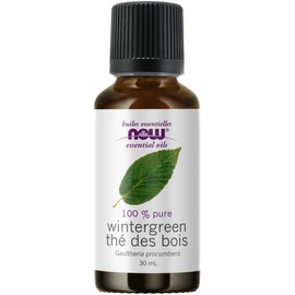 NOW NOW Essential Oils, Wintergreen Oil, Stimulating Aromatherapy Scent, Steam Distilled, 100% Pure, Vegan, Child Resistant Cap, 30mL