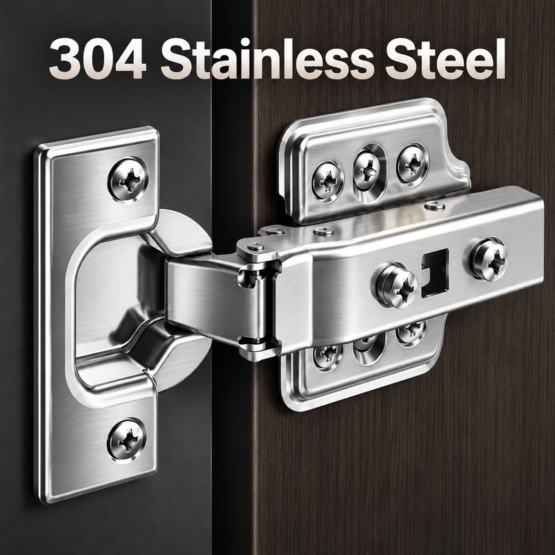 304 Stainless Steel Soft Close Cabinet Hinges – Hydraulic Concealed