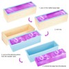 ZOENHOU 4 PCS 42oz Blue Soap Molds with 4 Wooden