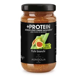 Agrisicilia +Protein fichi bianchi, fonte di proteine, senza zuccheri aggiunti vasetto 240 grammi ideale per colazione e merenda