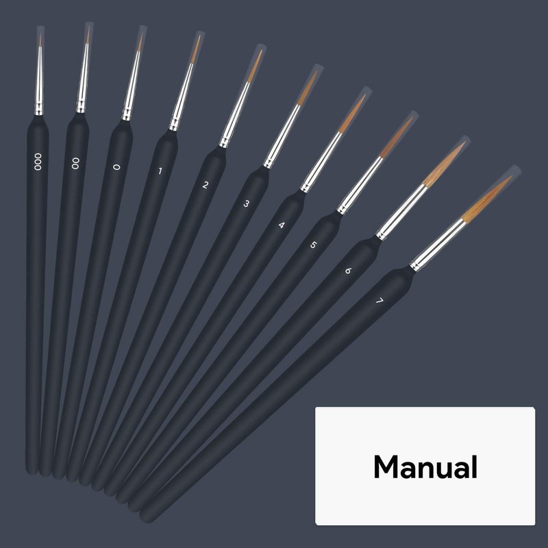 COOLKITALENT Pinceles Pintura Acrilica, 10 Piezas, Juego Profesional de Detalle