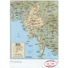 HISTORIX 18" x 24" 1991 Map Of Burma Myanma Railroads Roads