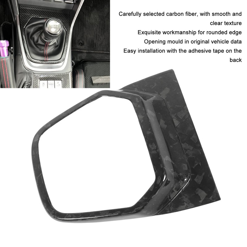Car Gear Box Cover Trim Carbon Fiber Console Shifter Panel