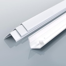Protector de Esquina de Pared Blanco, 4 Piezas, Longitud 35.4 pulgadas, Ancho 0.79 pulgadas - Protector de Esquina de Metal Autoadhesivo para Molduras de Aluminio, Protector de Borde de Gabinete