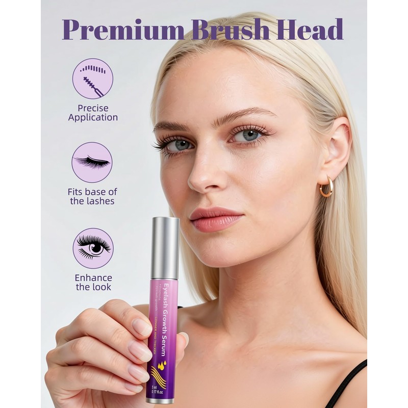 Lash Growth Serum - Gentle Daily Nourishing Treatment for Longer