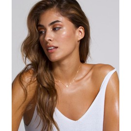 Picuzzy Gold Initial Necklaces for Women, Dainty 14k Gold Plated Letter Choker Necklace Cute Monogram K Necklace for Women Tiny Pendant Necklace Simple Gold Jewelry Gifts