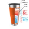 Tempercraft 28 oz Vacuum Insulated Tumbler w/Lid and Laser Engraved