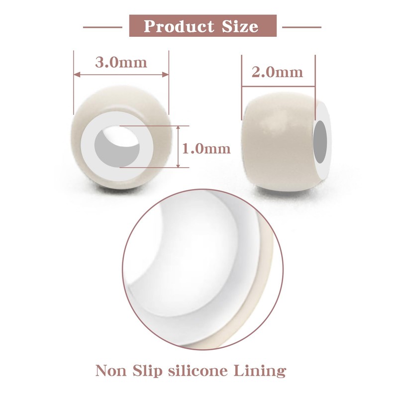Vlasy 100Pcs Nano Ring Beads Silicone Lined Beads for Nano
