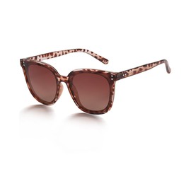 LVIOE Oversized Polarized Sunglasses for Women Trendy Large Cat Eye UV Protection Shade CLS1627