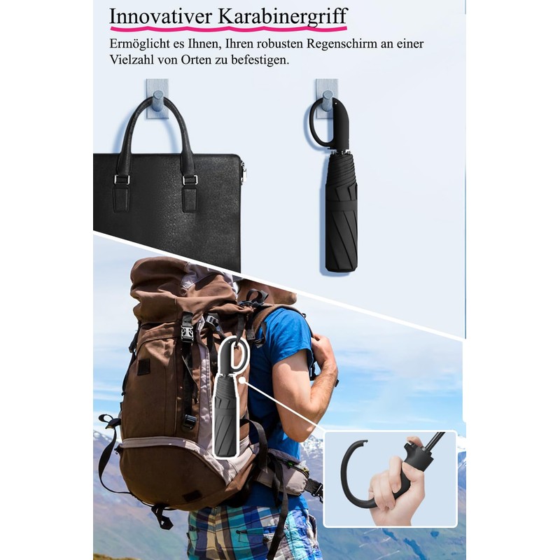 AKINOYAMA Large Storm Proof Umbrella - Automatic Open/Close Golf Umbrella