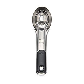 OXO Stainless Steel Measuring Spoon Set, Silver, 4-Piece