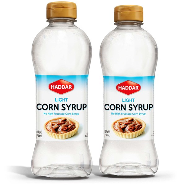Haddar Light Corn Syrup 16oz (2 Pack) Made with Real
