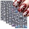 Christmas Nail Art Stickers 3D Self-Adhesive Winter Snowflake Nail Art