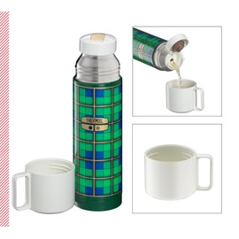THERMOS REVIVAL BEVERAGE BOTTLE 0.50 L, Retro Green, Thermos Flask, Stainless Steel, Insulated Flask Red with Drinking Cup, 18 Hours Hot / 24 Hours Cold, Dishwasher Safe, Completely Leak-Proof,