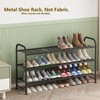 LINZINAR Shoe Rack 3 Tier Long Metal Shoe Organizer for