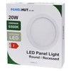 Recessed LED Ceiling Panel Light Round 20w Cool White 6500k