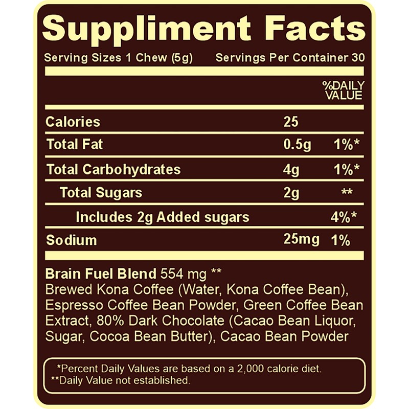 Hula Girl Kona Coffee Chews 140 Grams Pouch Bag