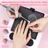 LUMOKU Colector de polvo de uñas con filtro reutilizable, extractor