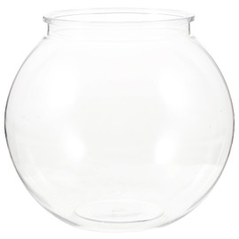 ULTECHNOVO Plastic Fish Bowl, Round Aquarium Clear Small Fishbowl Clear Ivy Bowls Plant Holder Desktop Goldfish Bowl Shatterproof for Betta Fish Aquarium Home décor (7" x 6.7" x 4")