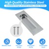 Wjelet 2 Pcs Flush Door Handles, Concealed Embedded Flush Sliding