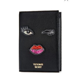 Victoria's Secret VICTORIAS SECRET JET SET WINK BLING PASSPORT COVER LIMITED EDITION BLACK * NEW!*