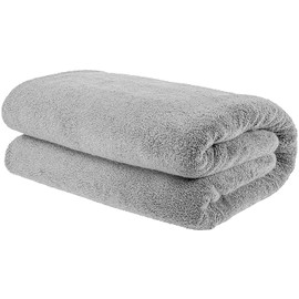 100% Cotton Oversized 40x80 Bath Sheet, Turkish Bath Towels for Bathroom Extra Large, Cool Grey Bath Sheet