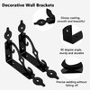 Cjueiom 6 Pcs Decorative Shelf Brackets Retro Black Shelf Support,