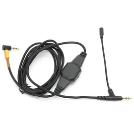 Boom Mic Cable 3.5mm Headset Audio Cord with Microphone and Volume Control for VMODA MSR7 H6