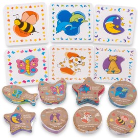MIK funshopping Set of Magic Washcloths, Magic Cloth, Magic Towel, Party Bag, Children's Gift Tombola (Set of 8 Funny Animals)