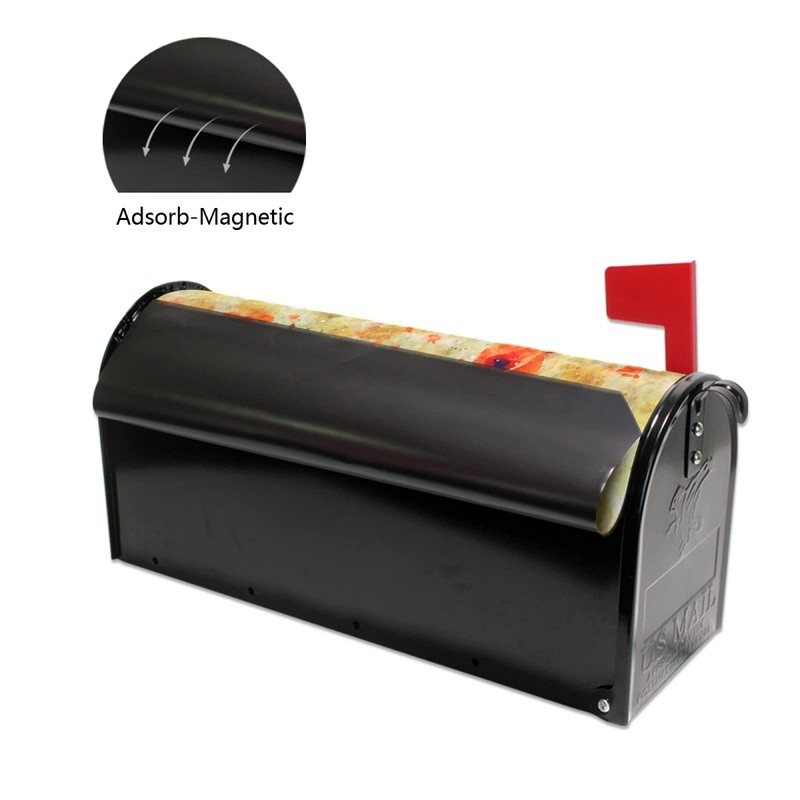 ALAZA Poppy Flowers Magnetic Mailbox Cover MailWraps Garden Yard Home