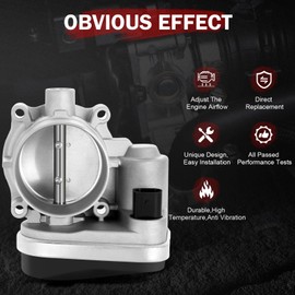64MM ASTOU OEM S20120 Throttle Body Compatible 2006-2010 for Chrysler 300 2.7L/3.5L 2006-2010 for Chrysler Sebring 2.7L 2008-2010 for Dodge Avenger 2.7L/3.5L Electronic Throttle Body OEM TB1038 677006