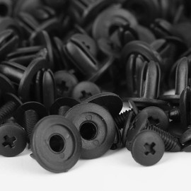 Plastic Rivets 6 mm, Expansion Rivets 5 mm, Mudguard Bumper Clips 100 Pieces Car Plastic Rivets 6 mm Hole Diameter Fastening Element Mudguard Bumper Push Pin AP