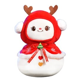 Christmas Snowman Plush Toy,9in/23cm Xmas Snowman Plush Pillow Toy for Kids,Cute Christmas Snowman Stuffed Doll,Soft Stuffed Animal Gift for Girls Boys,Christmas Stocking Fillers,Winter Holiday Decor