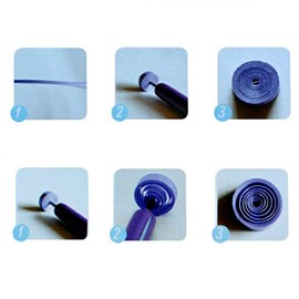 E-Outstanding Paper Quilling Tool 5 in 1 Different Size Quilling Slotted Tool, Ruler, Quilling Comb, Quilling Curling Coach and Tweezer for Art Craft DIY Handmade Tools