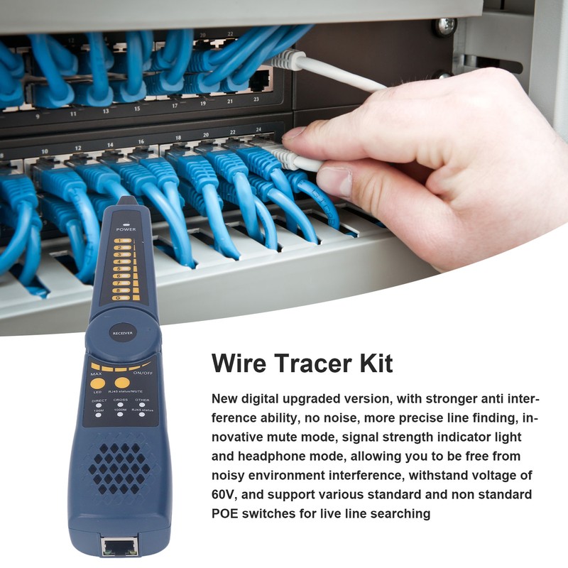 Wire Tracer Kit Anti Interference Low Noise Cable Tester for