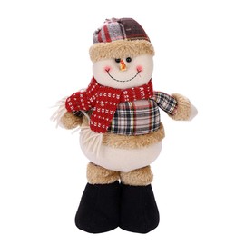 Large Christmas Doll Figurine 20'' Adjustable Telescopic Christmas Figures Decorations Christmas Standing Dolls Santa Claus Figurine Snowman Elk Doll Ornaments with Telescopic Legs Winter Table Decor